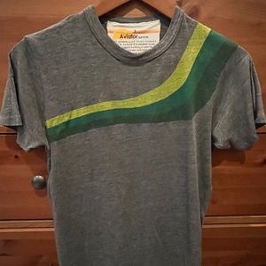 AVIATOR NATION Small Unisex Gray T-shirt